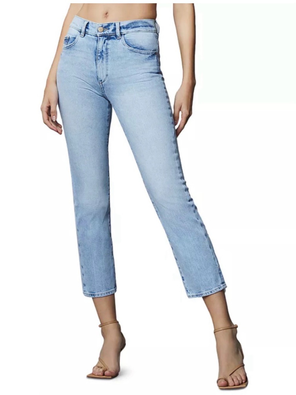 DL1961 Patti Straight Leg High Rise Vintage Ankle in Jet Stream, Size 24
